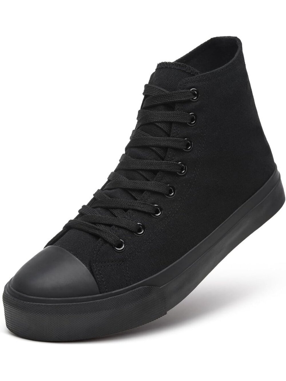 Men's Black Tennis Shoes Classic Lace Up High  Top Athletic Running Sneaker
